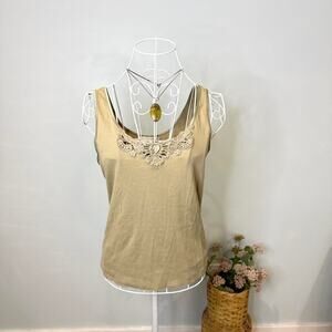 The perfect vintage y2k fairy green brown lace babydoll top